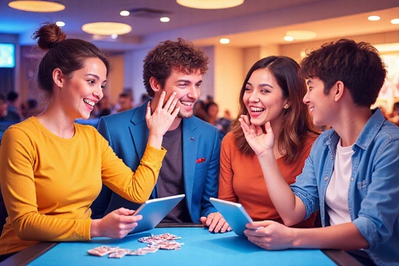 People laughing and enjoying a game together