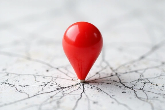 Map pin icon on a stylized map background