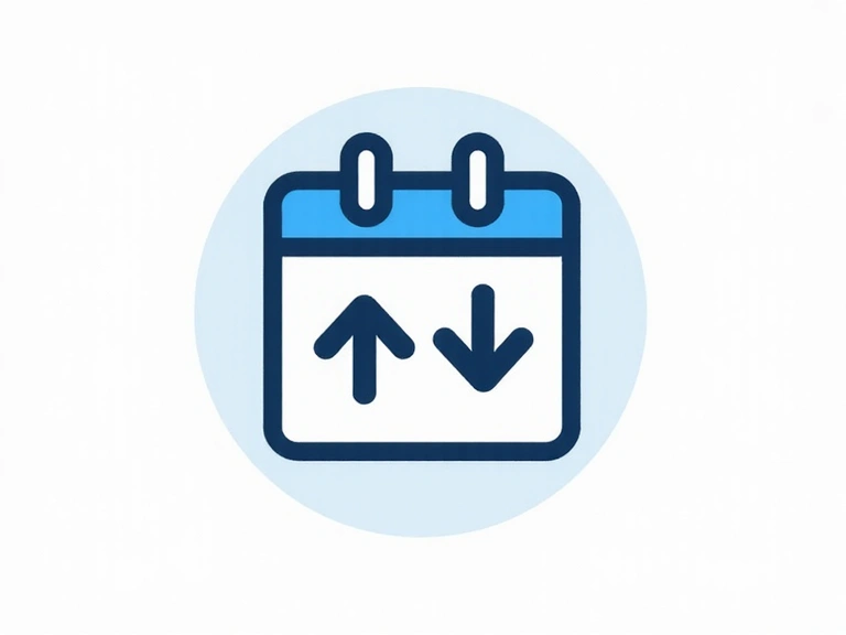 Calendar icon with update arrows