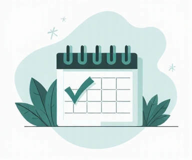 Calendar icon with a checkmark, symbolizing policy updates